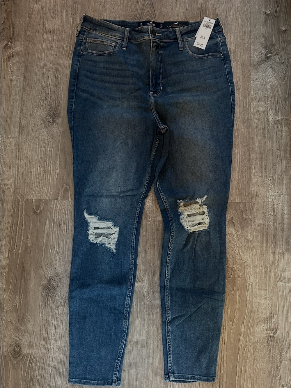 Hollister Distressed Dark Blue Skinny Jeans